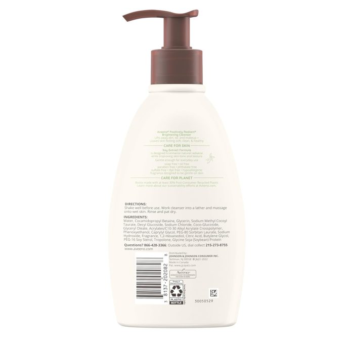 Aveeno Positively Radiant Brightening cleanser 11fl oz – Image 5