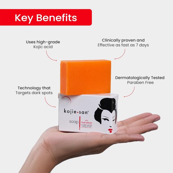 kojie san skin brightening bar soap pack of 2 65G – Image 4